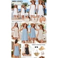 thumbnail image 2 of Fiophy 100% Linen Dress Square Neck Sleeveless Spaghetti Strap Summer Casual Above Knee Length Vacation Short Mini Dresses,Black,L, 2 of 8