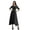 Black4, variant on Moomaya Women Printed Short Sleeve Viscose Santoon Drawstring Waist Midi Dress