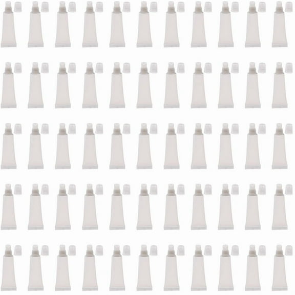 50 Pack 10Ml Lip Gloss Tubes Empty Lotion Refill Soft Squeeze for DIY Travel Distribution Bottle