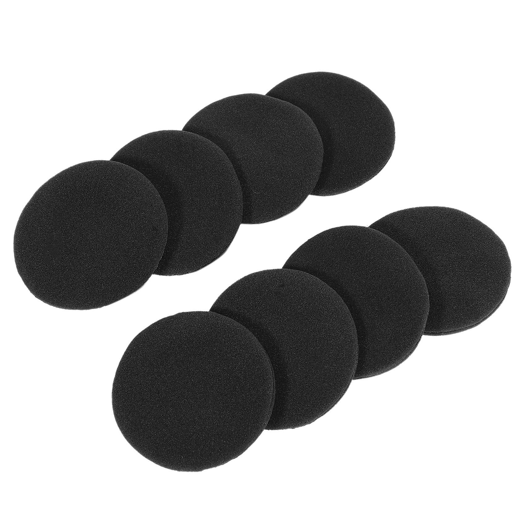 4 Pair 60mm Replacement Ear Foam Earphone Pad Covers for Headphone Black J8R1