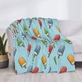 thumbnail image 3 of Yiaed Modern Ice Cream Print Blanket Throw Blanket Soft Cozy Flannel Blanket for Home Bed Sofa Couch Chair-60"x50", 3 of 6