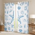thumbnail image 2 of Manfei Vintage Starfish Bowknot Blackout Curtains,Coral Shell Beach Curtains Pack of 2 (42x84 Each), 2 of 6