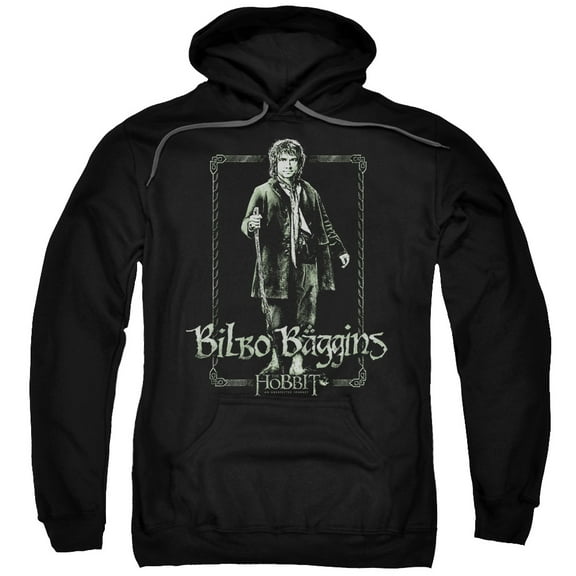 The Hobbit Bilbo Stare Adult Pullover Hoodie Sweatshirt Black