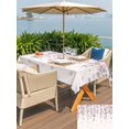 thumbnail image 5 of Outdoor Tablecloth with Umbrella Hole for Patio/Picnic/Party/Camping, Spring Floral Waterproof Table Cloth Rectangle Table Cover Washable, Pink Gray Cherry Blossom Flowers Beige (60"x 84"), 5 of 8
