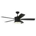 thumbnail image 4 of DMK52FB5 Craftmade Lighting Dominick - 5 Blade Ceiling Fan with Light Kit In Contemporary Style-17.17 Inches Tall and 52 Inches Wide-Flat Black Finish, 4 of 19