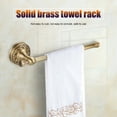 thumbnail image 2 of Towel Rack Pole,Antique Brass Bathroom Towel Brass Towel Bar Brass Towel Rack High Capacity, 2 of 7