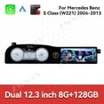 thumbnail image 3 of ZWNAV Dual 12.3 inch For Mercedes Benz S Class W221 2006-2013 Car Multimedia Radio Player 3-in-1 Integrated LCD Android Screen GPS Navigation, 3 of 14