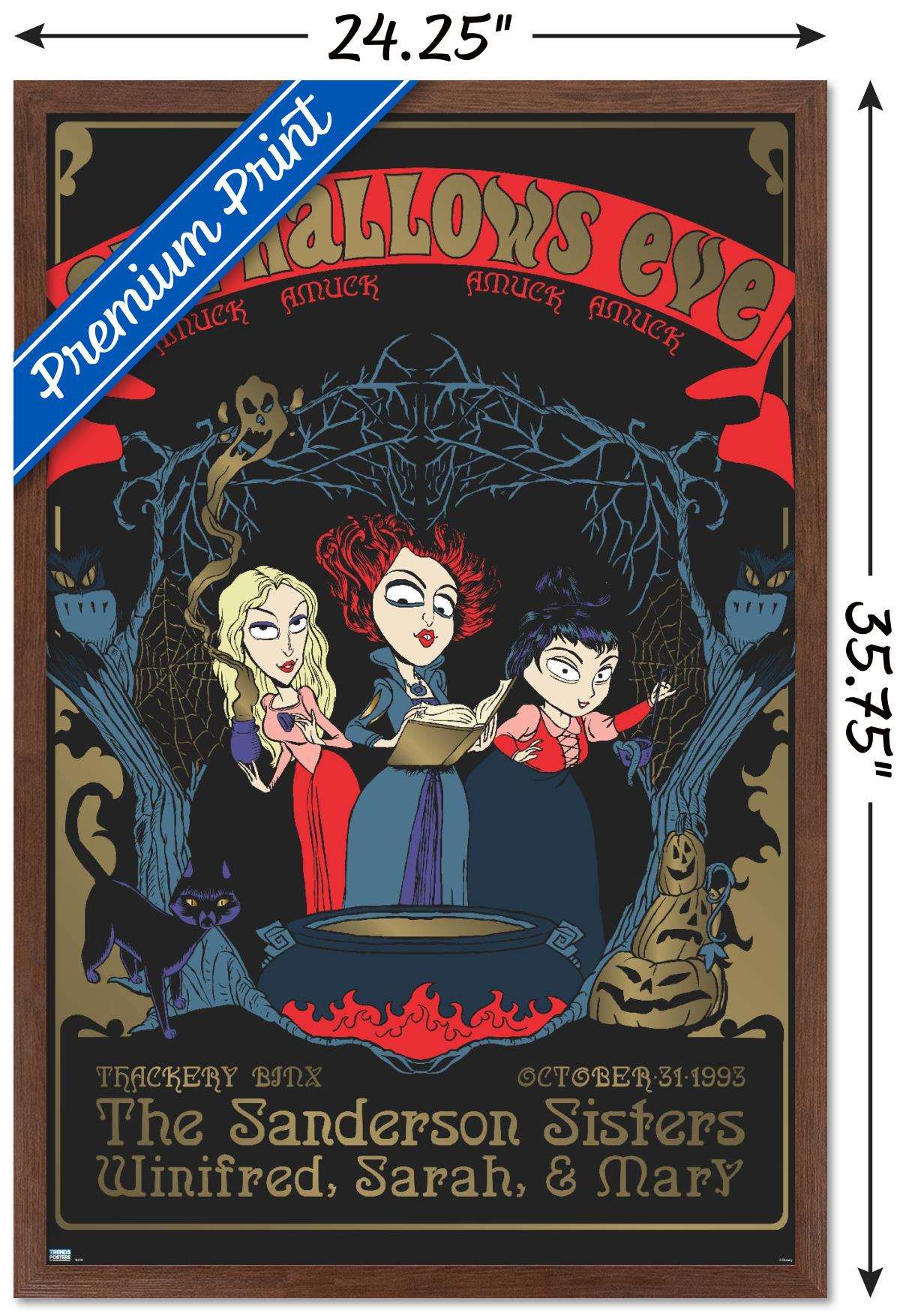 Disney Hocus Pocus - All Hallows Eve Wall Poster, 22.375" x 34", Framed