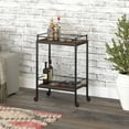 thumbnail image 5 of Evelyn&Zoe Barnes 23.5" Wide Rectangular Bar Cart, Black Grain, 5 of 5
