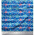 thumbnail image 1 of Soimoi Silk Fabric Dot & Floral Artistic Decor Fabric Printed Yard 42 Inch Wide, 1 of 5