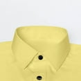 thumbnail image 5 of VBTAPA Men Long Sleeve Wrinkle Free Dress Shirts Regular Fit Business Casual Button Down Shirts Wedding Party Shirt Holiday Sales Yellow S, 5 of 6