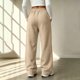 thumbnail image 3 of Pantalones Deportivos de Mujer de Pierna Recta con Bolsillos, Forro Polar Suave y Ligero, Color Sólido, Bajo Abierto, de Vestir sin Cierre, Cintura Elástica, Sudaderas de Otoño con Bolsillos, 3XL, 3 of 9