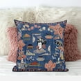 thumbnail image 2 of Wu Zetian Indoor/Outdoor Pillow in Navy Blue Orange 28x28, 2 of 5