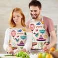 thumbnail image 3 of Colorful Mexican Elements Apron-Garden Aprons for Women with Pockets-Cotton Linen Waterproof Kitchen Cooking Gardening Aprons Adjustable for Kitchen,Cooking,BBQ and Salon 32"x27", 3 of 7