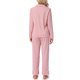 thumbnail image 3 of INSPIRAR CHIC Conjunto de Pijamas para Mujeres, Parte Superior de Manga Larga con Botones y Pantalones, Juego de Pijamas a Juego de Dos Piezas para Navidad, Talla M, Rosa Claro, 3 of 6