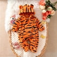 thumbnail image 5 of Baby Tiger Hooded Romper Soft Plush Warm Animal Jumpsuit Halloween Dress-Up Outfit, 5 of 5