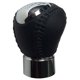 thumbnail image 1 of Perilla de cambio manual de cuero cromado de 6 velocidades para cabezal de manija de 5 palancas, accesorios de estilo de automóvil Hanball, 1 of 5