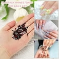 thumbnail image 3 of Uxcell SS6 Round Flatback Rhinestones 1.9-2.1mm Crystal Glass Gems Diamonds for DIY Crafts Clothes Shoes Nail Art Decoration, Burgundy 2880Pcs, 3 of 7