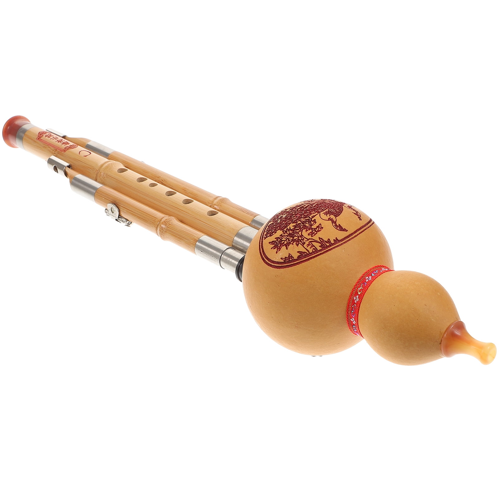 Hulusi Flute Chinese Cucurbit Gourd Musical Instrument Bamboo Key