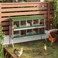 thumbnail image 2 of Shininglove 10 Hole Galvanized Steel Chicken Nesting Box w/Outriggers – Rustproof & Ventilated Poultry Coop Accessories for Hens/Ducks, 2 of 8