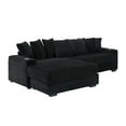 thumbnail image 2 of Modern L Shape Sectional Sofa, Corduroy Convertible Modular Couch With Cup Holder and Hidden Storage For Living Room Office Apartment, 2 of 9