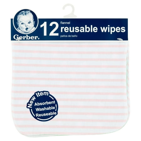 gerber flannel reusable wipes 12 count