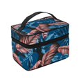 thumbnail image 4 of Yiaed Tropical Leaves Print Makeup Bag Travel Cosmetic Bags for Women Girls Zipper Pouch Makeup Organizer, 4 of 4