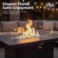 thumbnail image 4 of RADIATA Patio Aluminum Furniture Set with Fire Pit Table and Oversized 29" Seats, 7 Pieces Outdoor Sectional Conversation Sofa Set for Backyard, Poolside, 500 lb/Seat, Gray & Black, 4 of 11