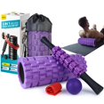 thumbnail image 1 of Set de foam roller Krightlink de 33 cm con pelota de masaje y banda de resistencia, 1 of 7