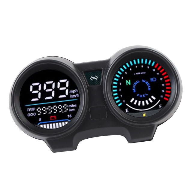 Odómetro del Velocímetro Lcd de Motocicleta, Luz de Retroiluminación Universal de 7 Colores DC 12V de Tacómetro de Motocicleta para CG125 CG150 Fan150