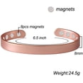 thumbnail image 4 of Pulsera magnética de cobre para hombres y mujeres, alivia la artritis, el túnel carpiano y el dolor en las articulaciones $ Pulsera magnética de cobre para hombres y mujeres 8 imanes Xemadio HMHZ500, 4 of 6