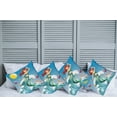 thumbnail image 6 of Ambesonne Cartoon Throw Pillow Cover 4 Pack, Wave with Fish, 24", Multicolor, 6 of 6