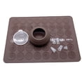thumbnail image 3 of Manunclaims Macaron Mat+Decorating Pot, 48 Hole Macarons Silicone Mat Baking Mold Silicone Macaron Kit Pastry Baking Mat and Decorating Piping Pot, 3 of 8