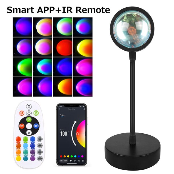 Lámpara de puesta de sol inteligente Tuya, luz nocturna, proyector de puesta de sol, aplicación de vida inteligente, luces Led remotas, decoración de habitación, fotografía, regalo de cumpleaños Deng Xun unisex