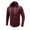 Wine, variant on HAiming Mens Drawstring Hoodies Solid Color Long Sleeve Round Neck Pullover Tops Winter Casual Loose Sport Sweatshirts