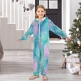 thumbnail image 6 of Soft Big Kids Onesie Pajamas Cozy Loose-Fit Jumpsuits for kids with Pockets for Christmas Lounge & Play Tie-dye Dandelions Pattern, 6 of 8