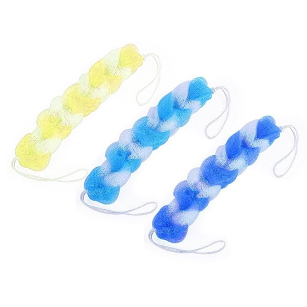 3 Back Scrubber Bath Shower Mesh Sponge Exfoliating Body Brush Wash