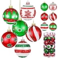 thumbnail image 4 of 24/6pcs Electroplating Christmas Balls Color Painting Xmas Tree Hanging Pendants Xmas Ball Ornaments New Year Party Home Decor, 4 of 5