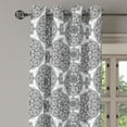 thumbnail image 3 of Ambesonne Black Grommet Curtain, Ornate Mandala Patterns, 50" x 63", Black, 3 of 6