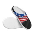 thumbnail image 3 of Disketp Shark With USA Flag Women's Men's Slippers Plush Slip-On House Slipper for Winter Indoor Soft Cushion Non-slip Fluffy Slides Slippers-13, 3 of 7