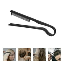 BESTOYARD Hair Straighter Comb, Black, Better Control, Styling Tool, 2Pcs