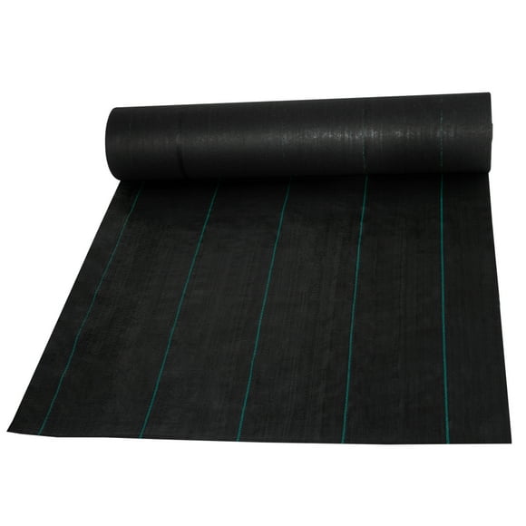KFFKFF Grass Restriction Mat, 5.8oz Garden Fabric, 3ft x 300ft Durable Woven Geotextile for Outdoor Spaces, Patio, Black