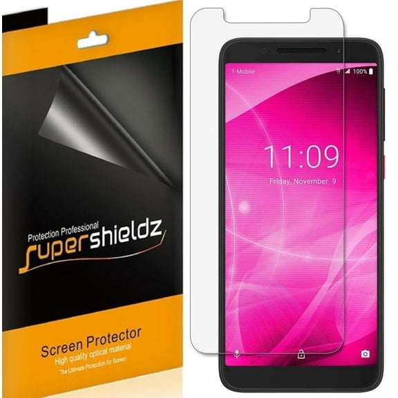 [6-Pack] Supershieldz for T-Mobile Revvl 2 Screen Protector, Anti-Bubble High Definition (HD) Clear Shield