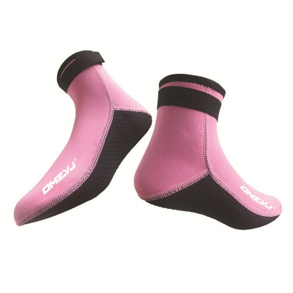 Water Boots Water Sport Anti Slip Warming Diving Sock Swimming 3mm Neoprene Socks PINK XXL
