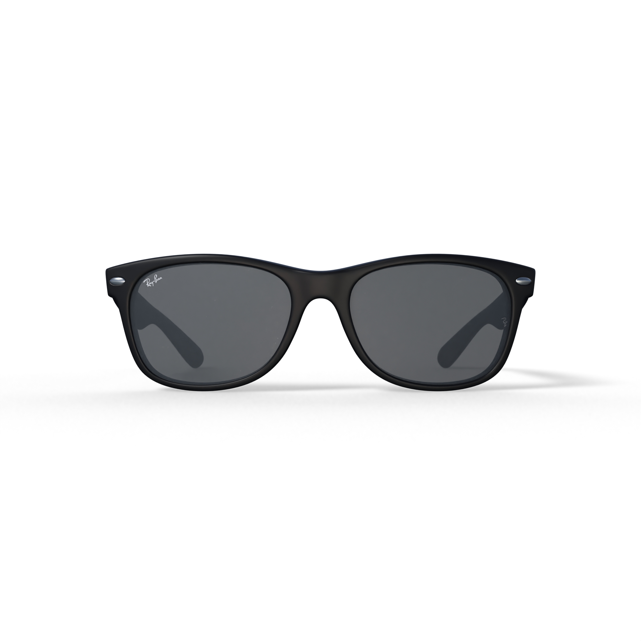 Ray-Ban Unisex Square New Wayfarer Classic Eyeglasses with Case, Rubber Black/G-15 Green, Size 55