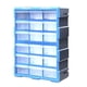 thumbnail image 4 of Caja de almacenamiento de hardware Zulema organizador de tornillos 18 rejillas 18x37,5x48,5cm Azul, 4 of 8
