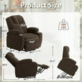 thumbnail image 7 of Lacoo Power Lift Recliner Chair with Massage Ergonomic Chair for Elderly with Infinite Position Side Pocket, Linen Brown, 7 of 7