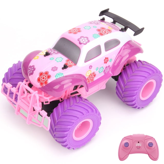 Carro de control remoto Coche de Control remoto para niñas, 2,4 GHz, bonito coche de escalada con Control remoto rosa y morado, juguete todoterreno recargable