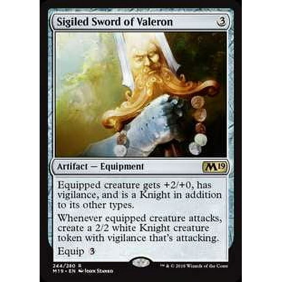 MtG Core Set 2019 Sigiled Sword of Valeron #244