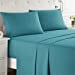 thumbnail image 3 of Nestl King Sheet Set - Luxury 1800 Ultra-Soft Microfiber King Bed Sheets - Double Brushed - Deep Pockets - Easy Fit - 4 Piece Set - Bedding Sheets & Pillowcases (King Teal), 3 of 4